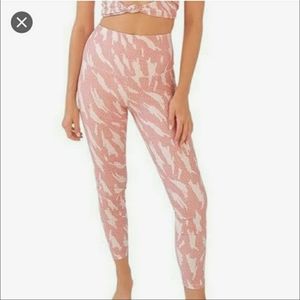 Beach Riot Pink and White Leggings Size L